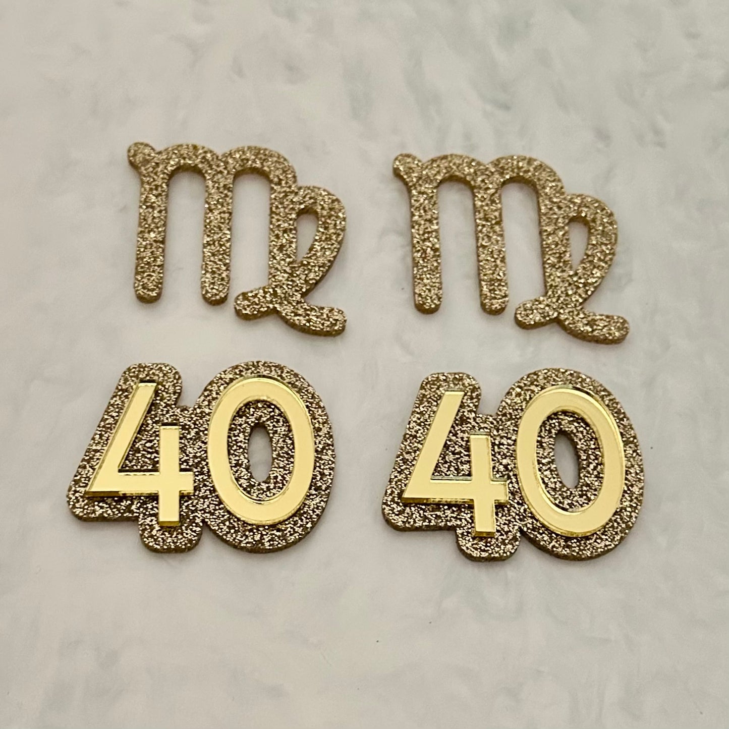 Age Cupcake Toppers (Double Layered)