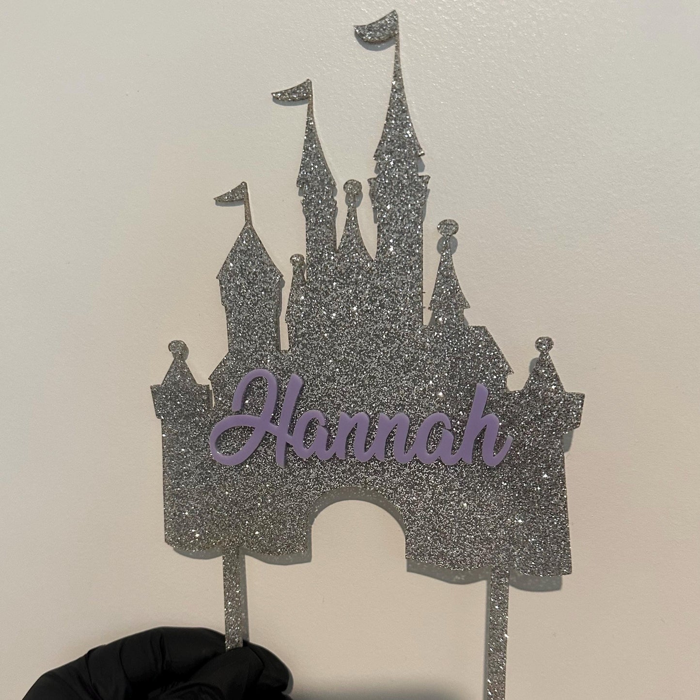 Princess Castle Cake Topper 6”W x 9”H (including sticks)