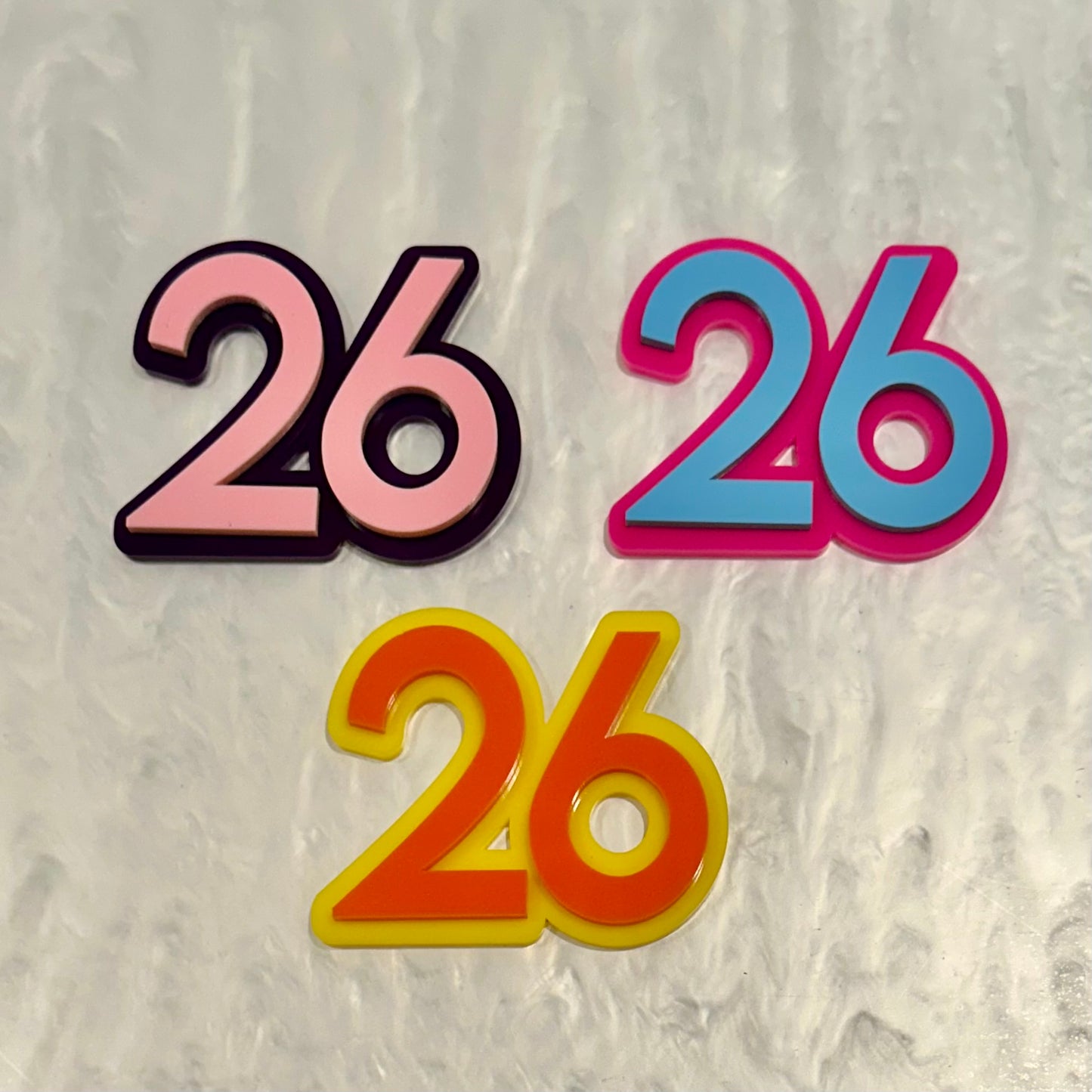Age Cupcake Toppers (Double Layered)