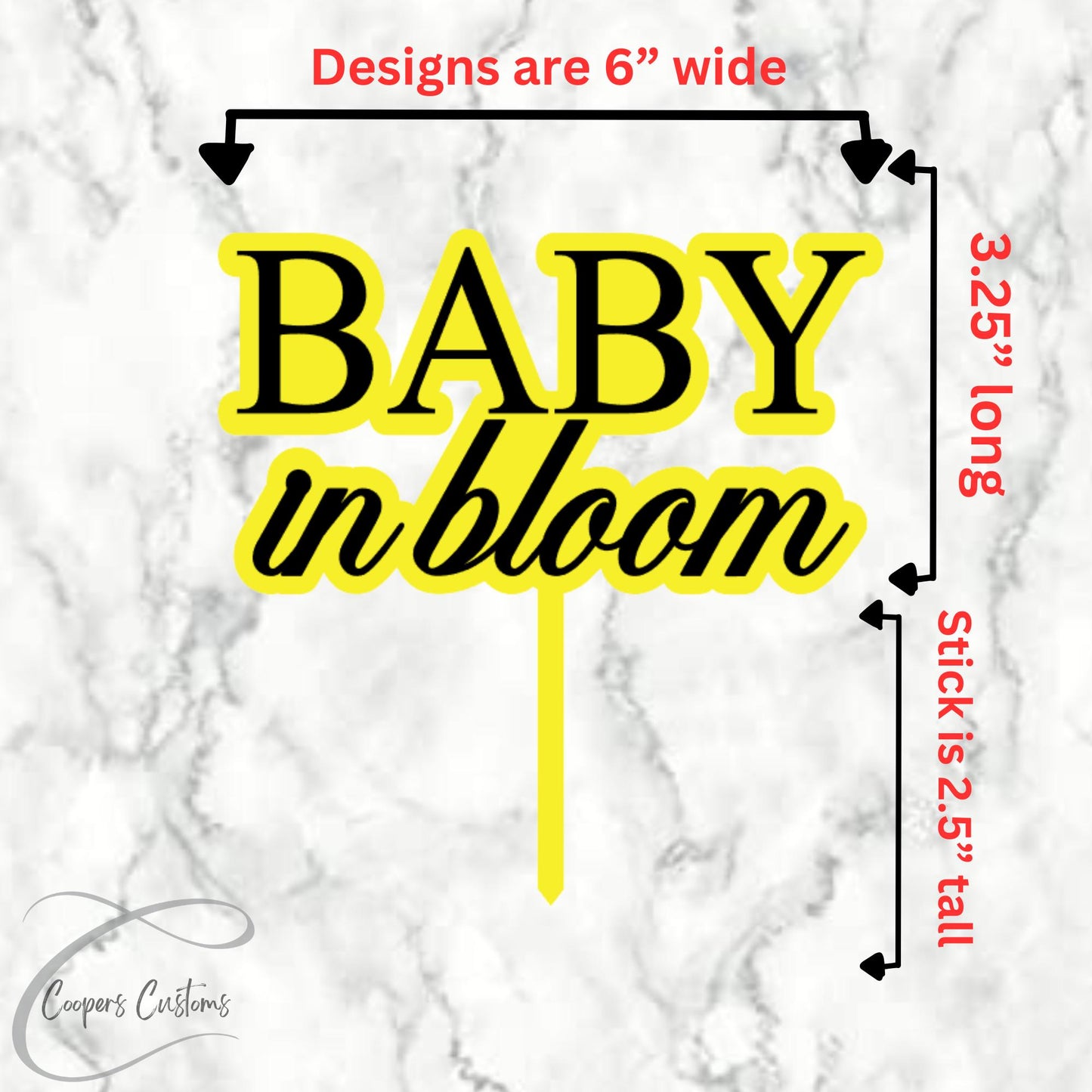 Baby in Bloom Cake Topper