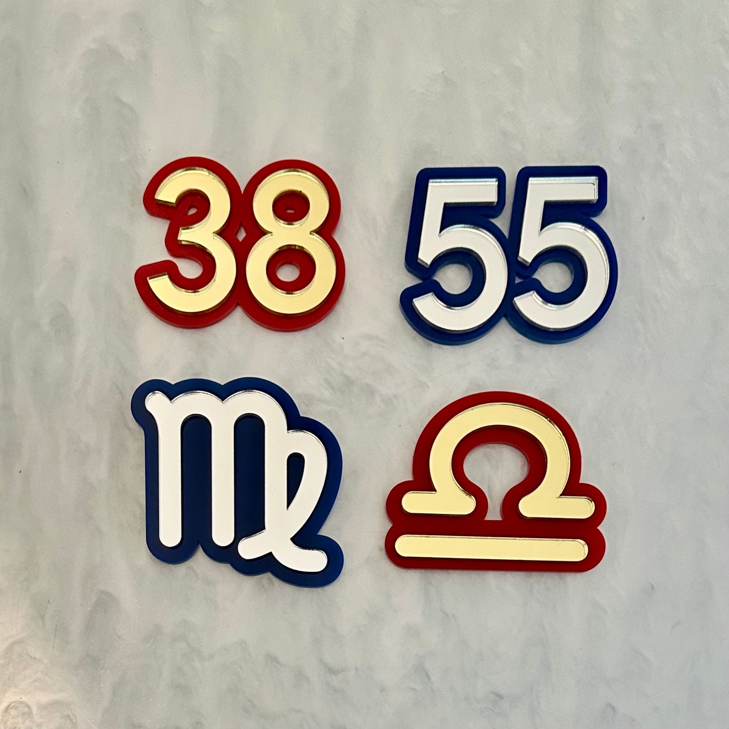 Age Cupcake Toppers (Double Layered)