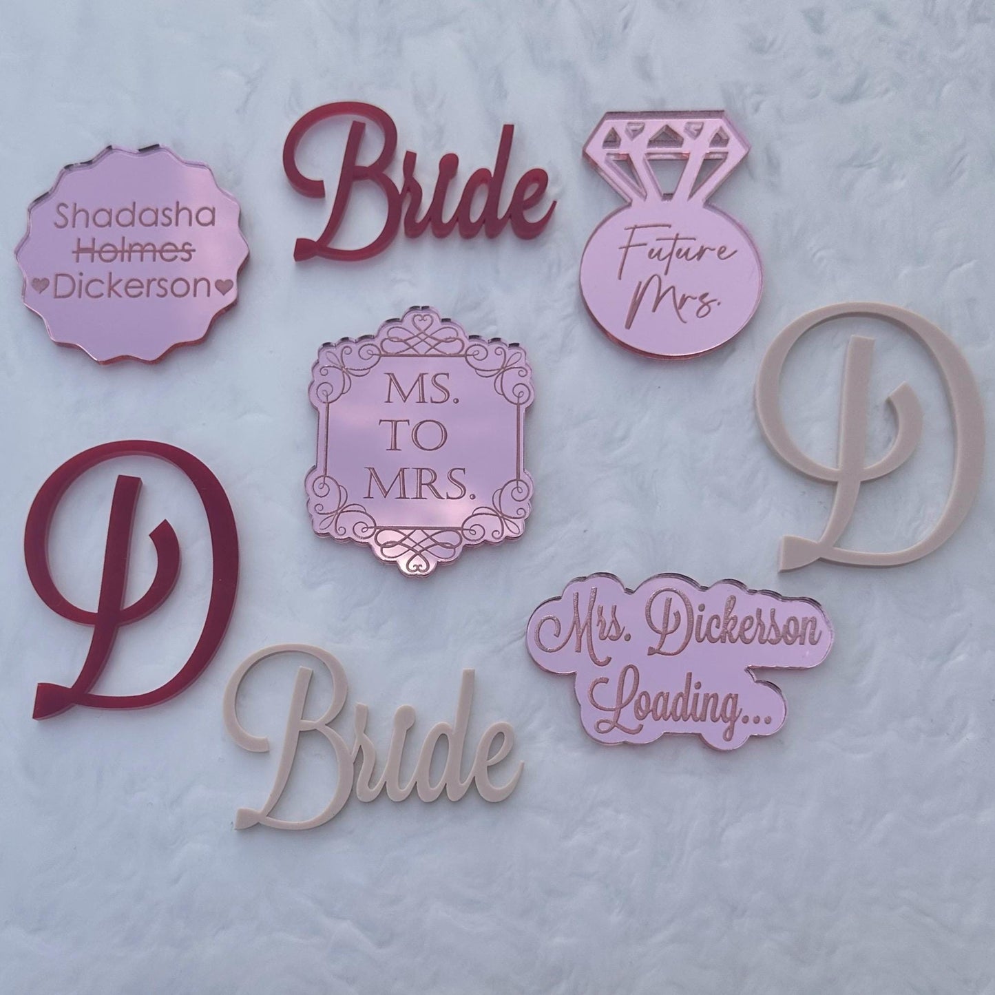 Bridal Shower Cupcake Treat Toppers