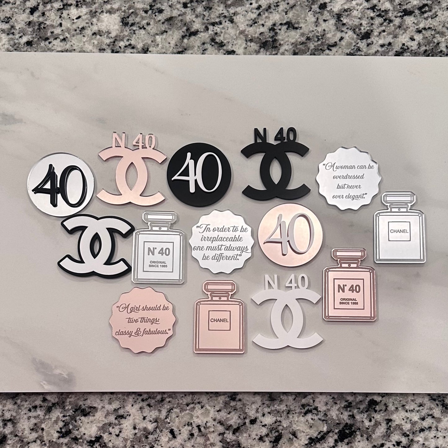 Chanel Inspired Treat Toppers