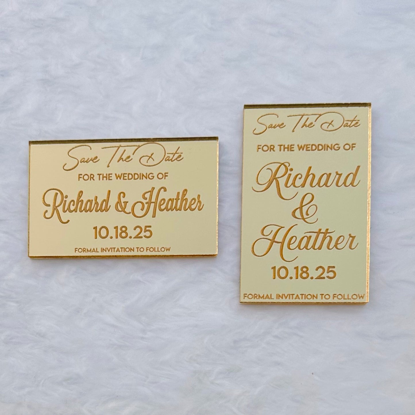 Acrylic Save The Dates Magnets (Rectangle)