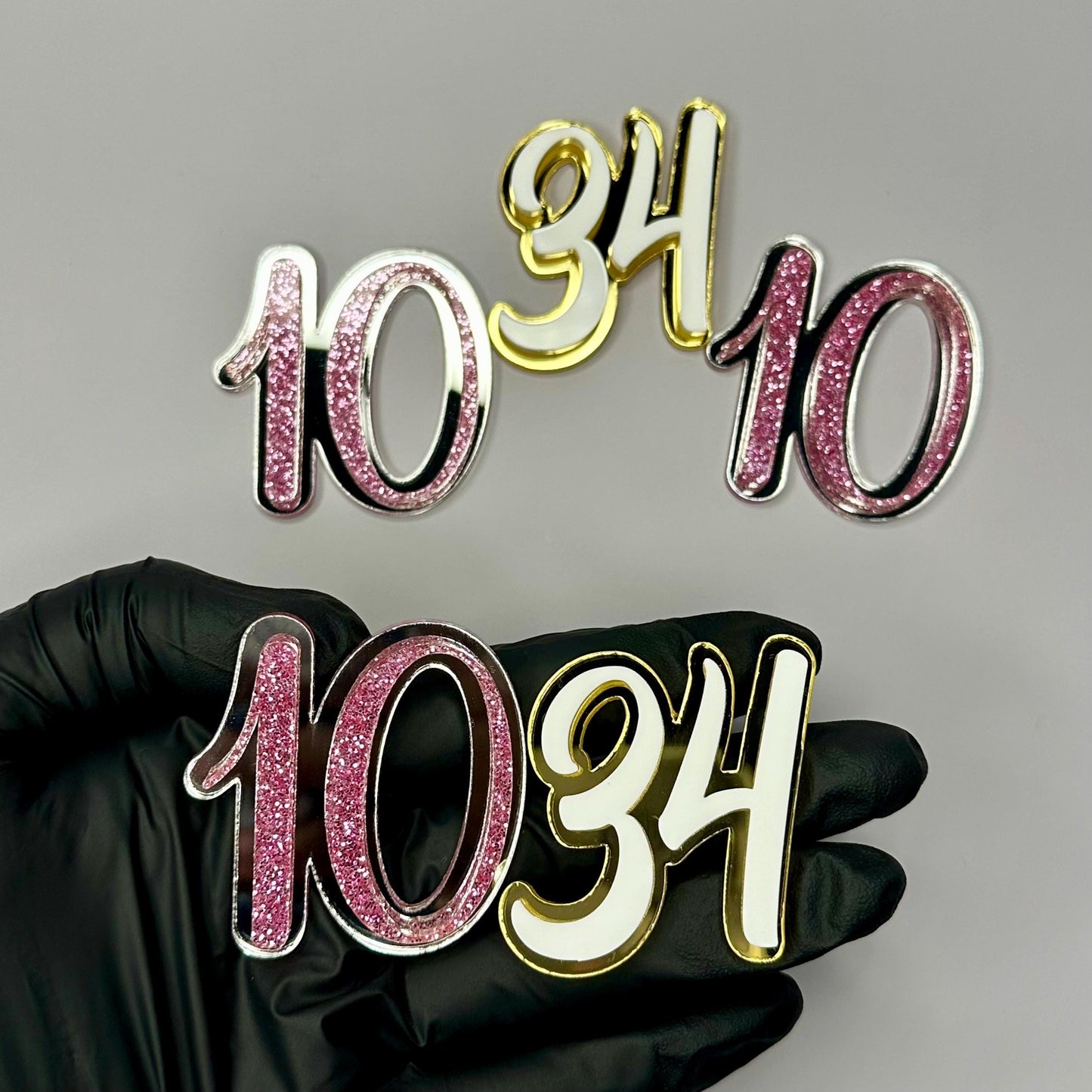 Age Cupcake Toppers (Double Layered)