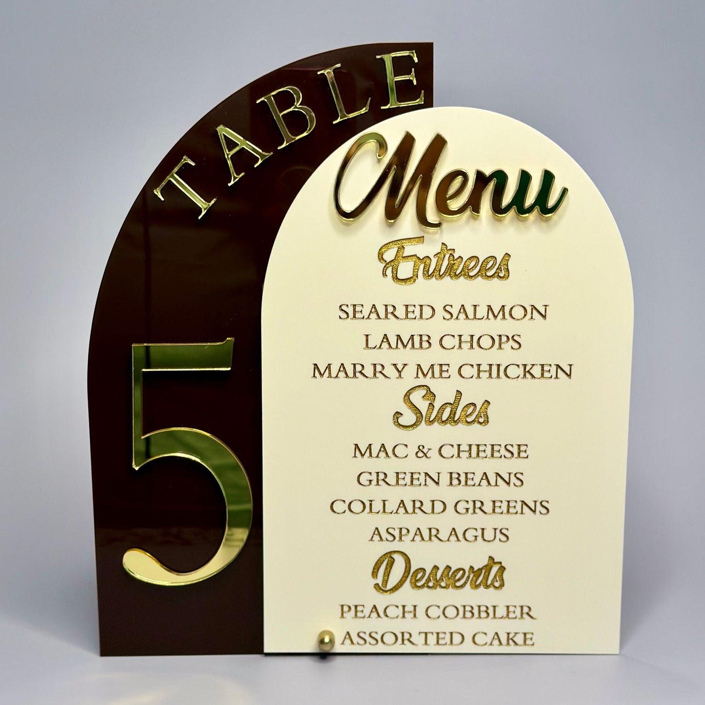 Table Number + Menu Signs