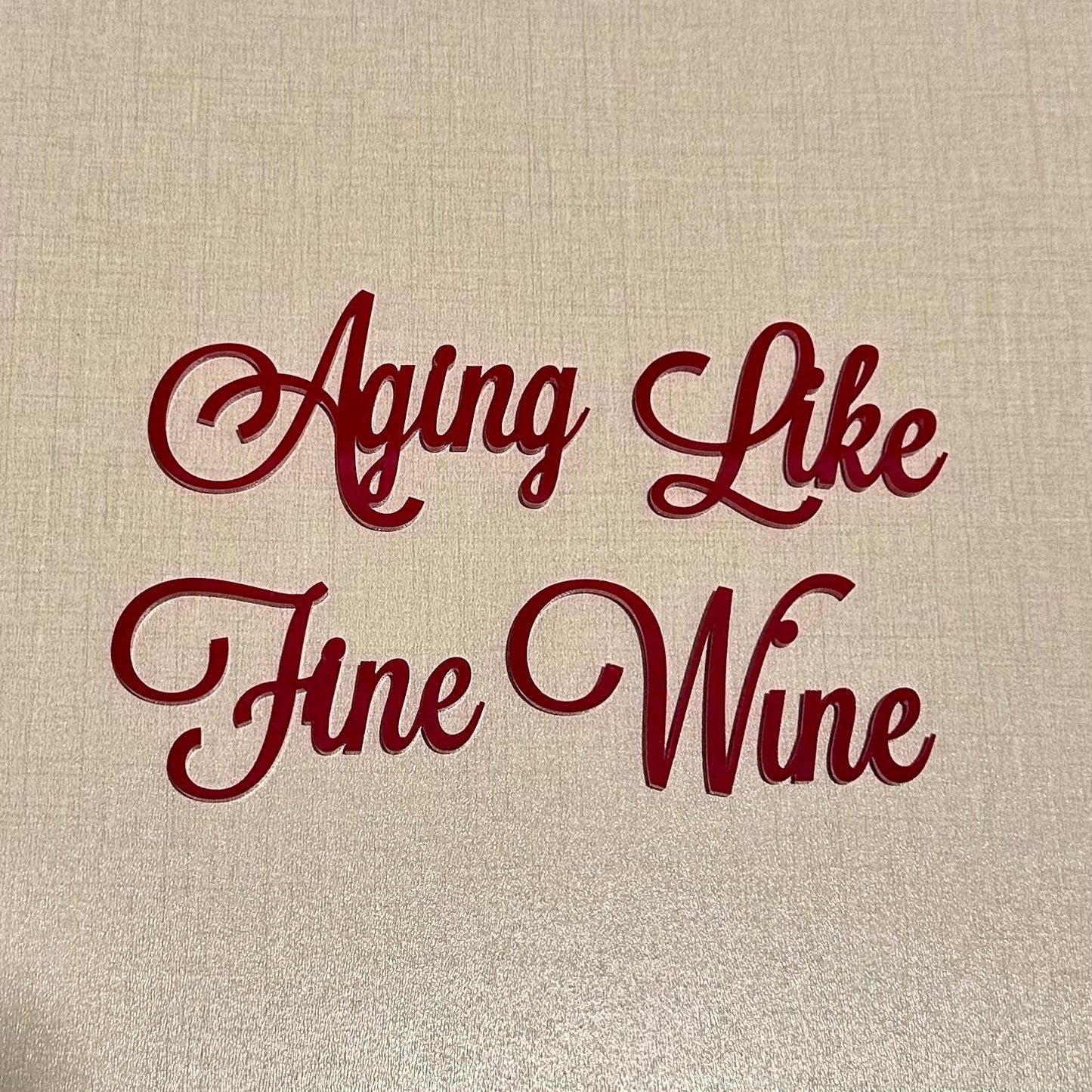 Aging Like Fine Wine Cake Charm