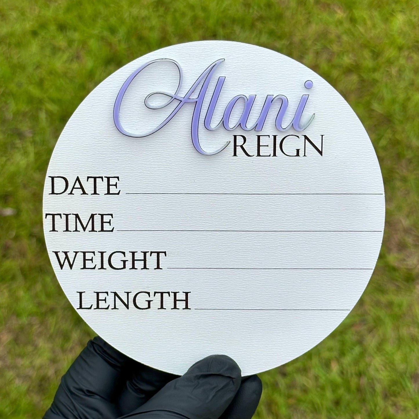 Baby Stats Announcement Sign