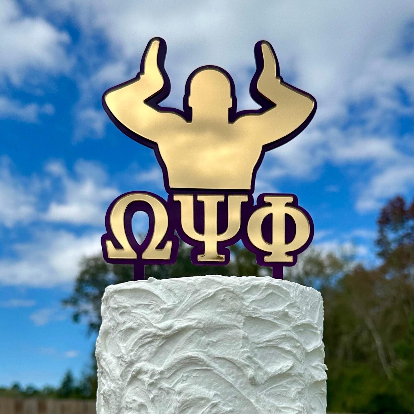 Omega Psi Phi Inspired Cake Topper