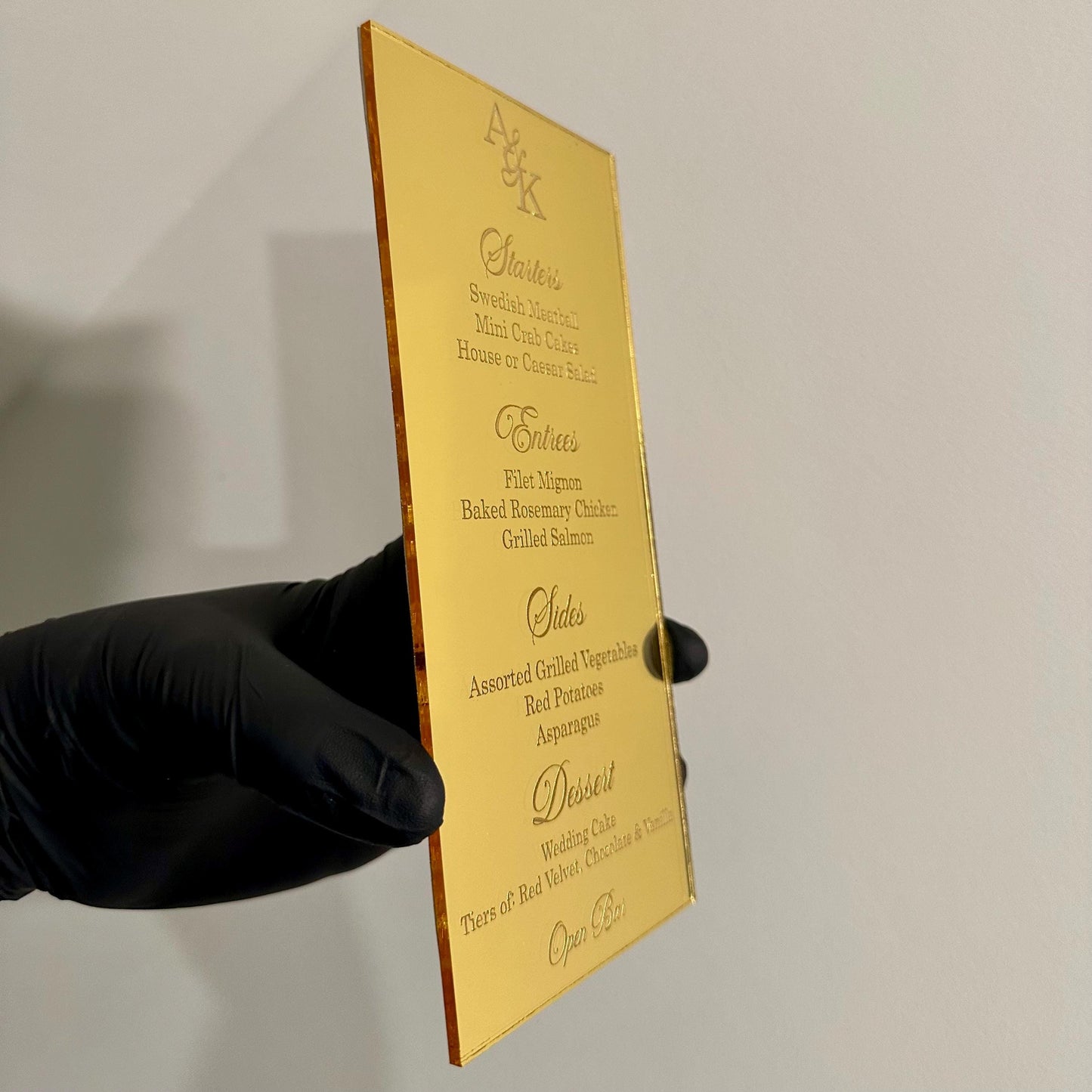 Acrylic Dinner Menus (Rectangle)