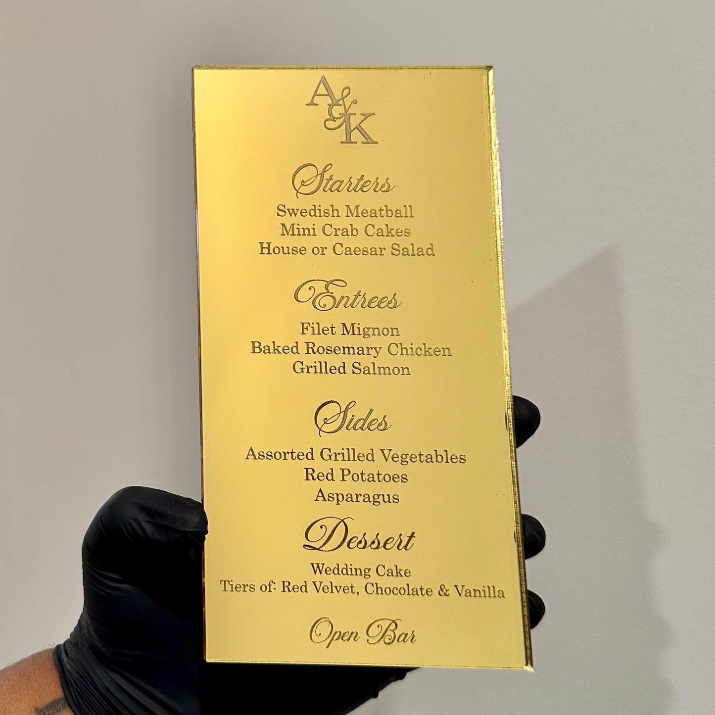 Acrylic Dinner Menus (Rectangle)