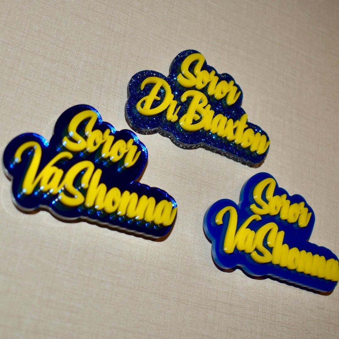Greek D9 Inspired Name Pins