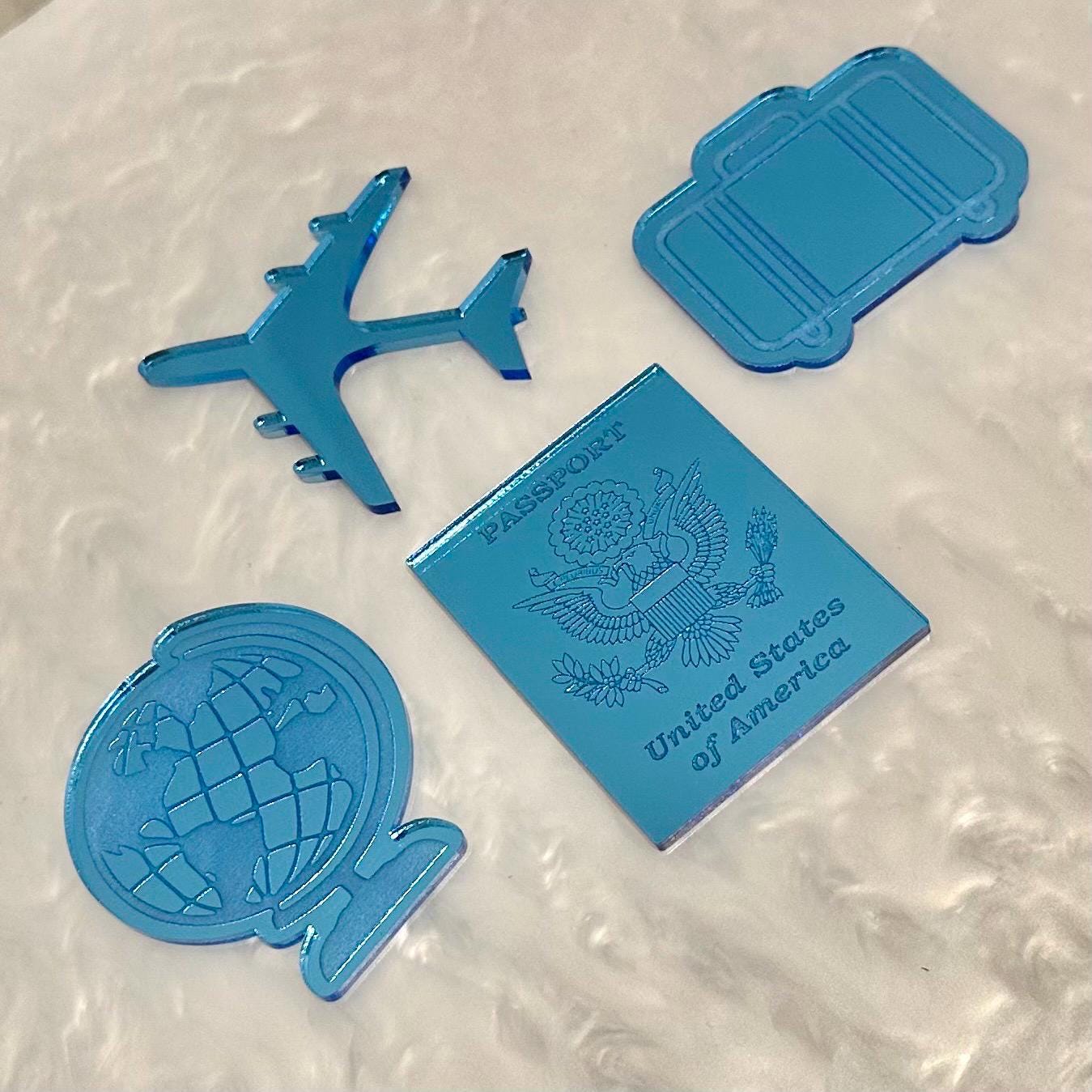 Travel Theme Cupcake Treat Toppers