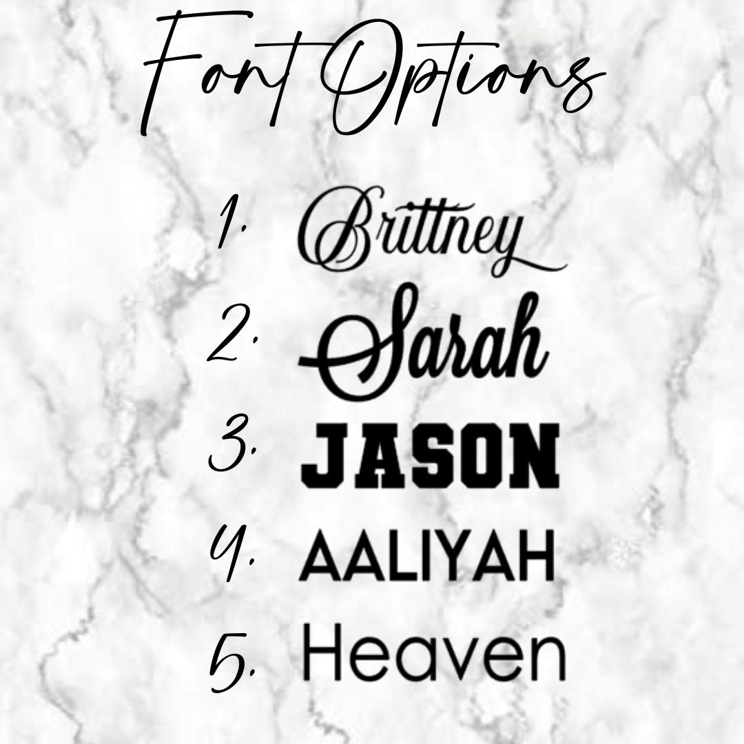 Mirrored Engraved Name Cupcake Toppers