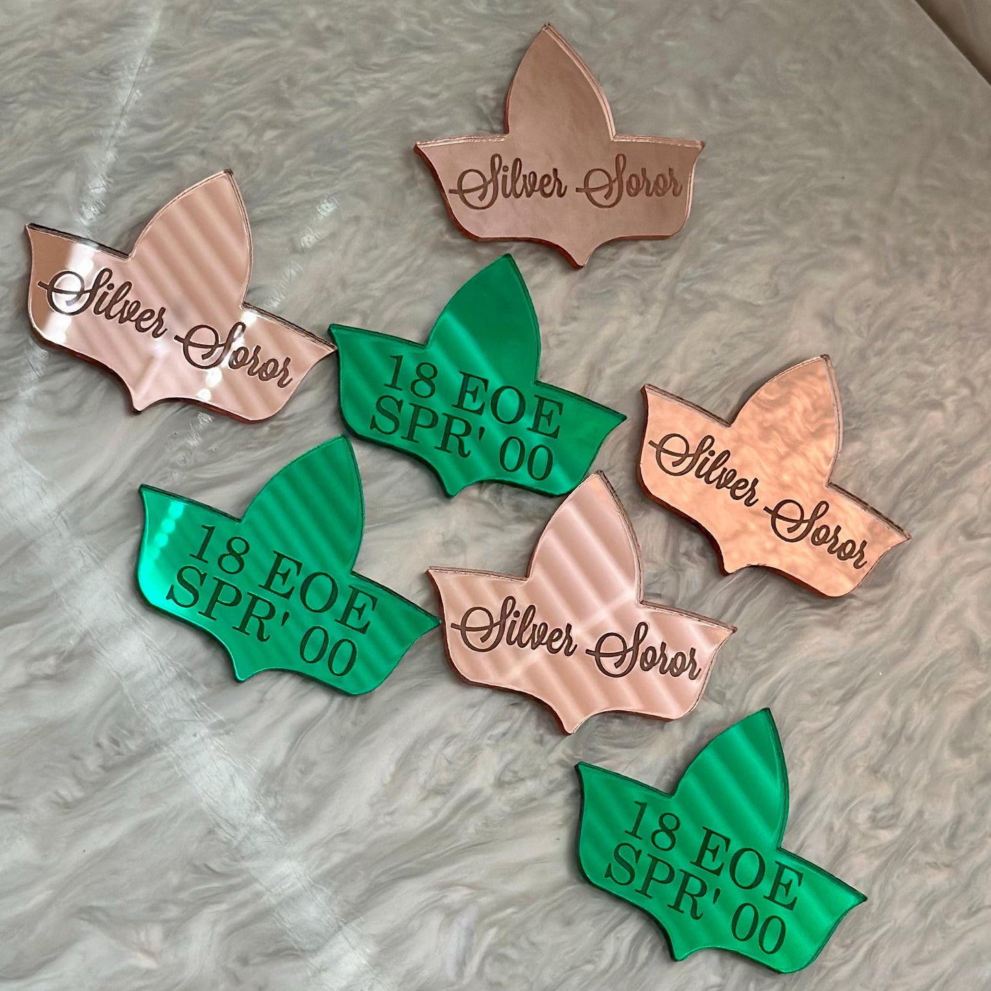 AKA Inspired Custom Engraved Cupcake Toppers