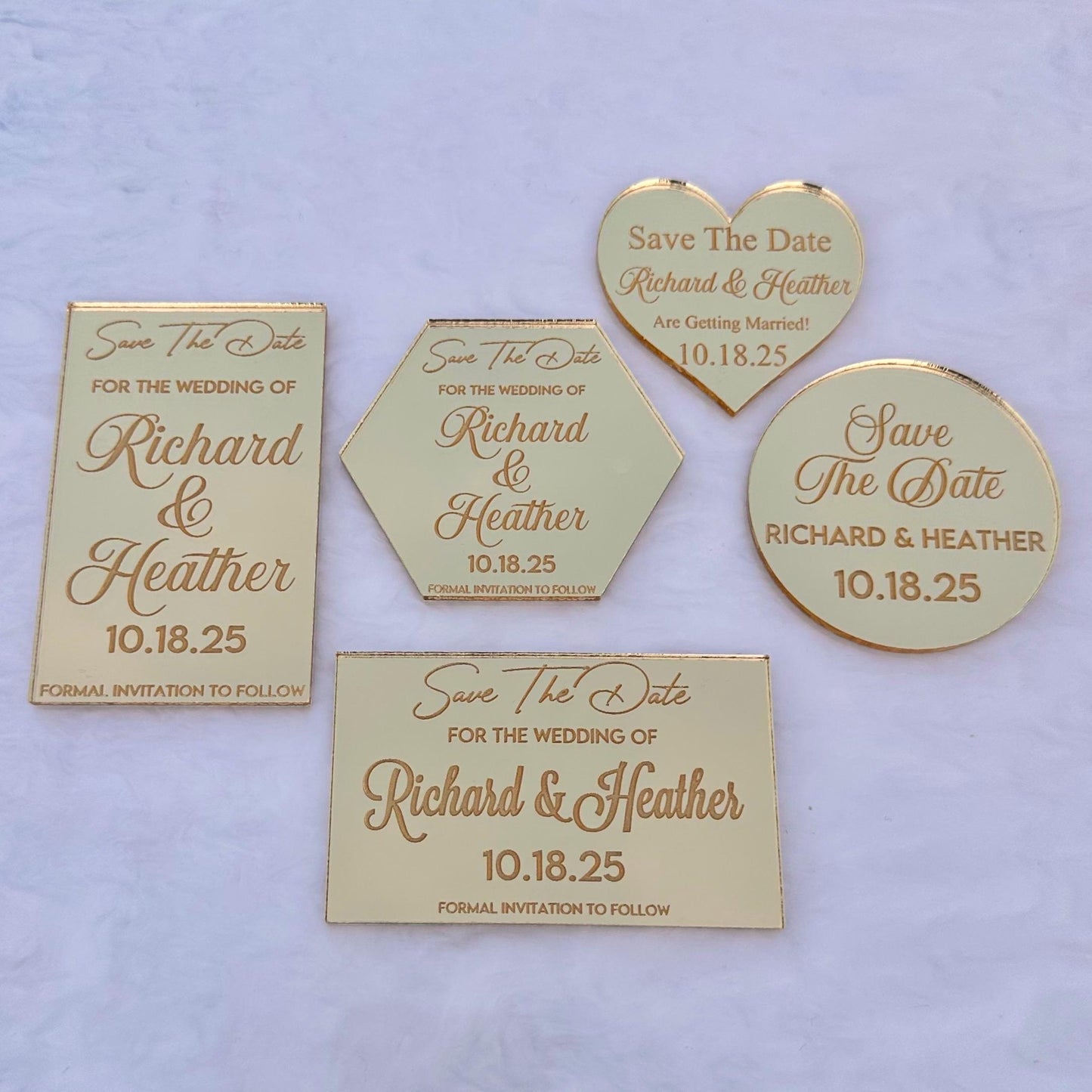 Acrylic Save The Dates Magnets (Rectangle)