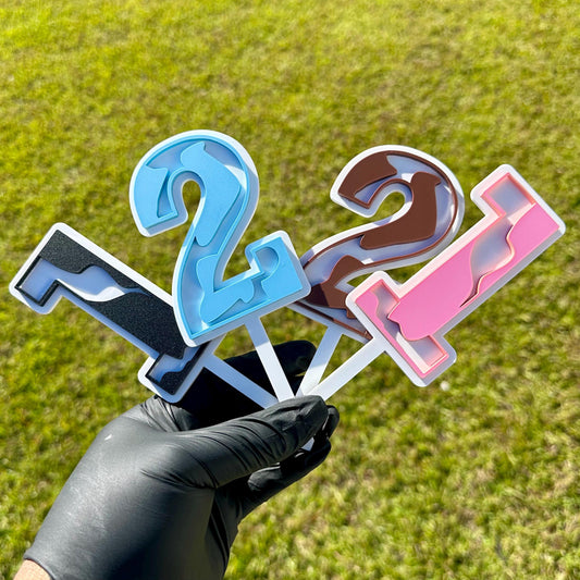 Rodeo Cow Print Cake Toppers