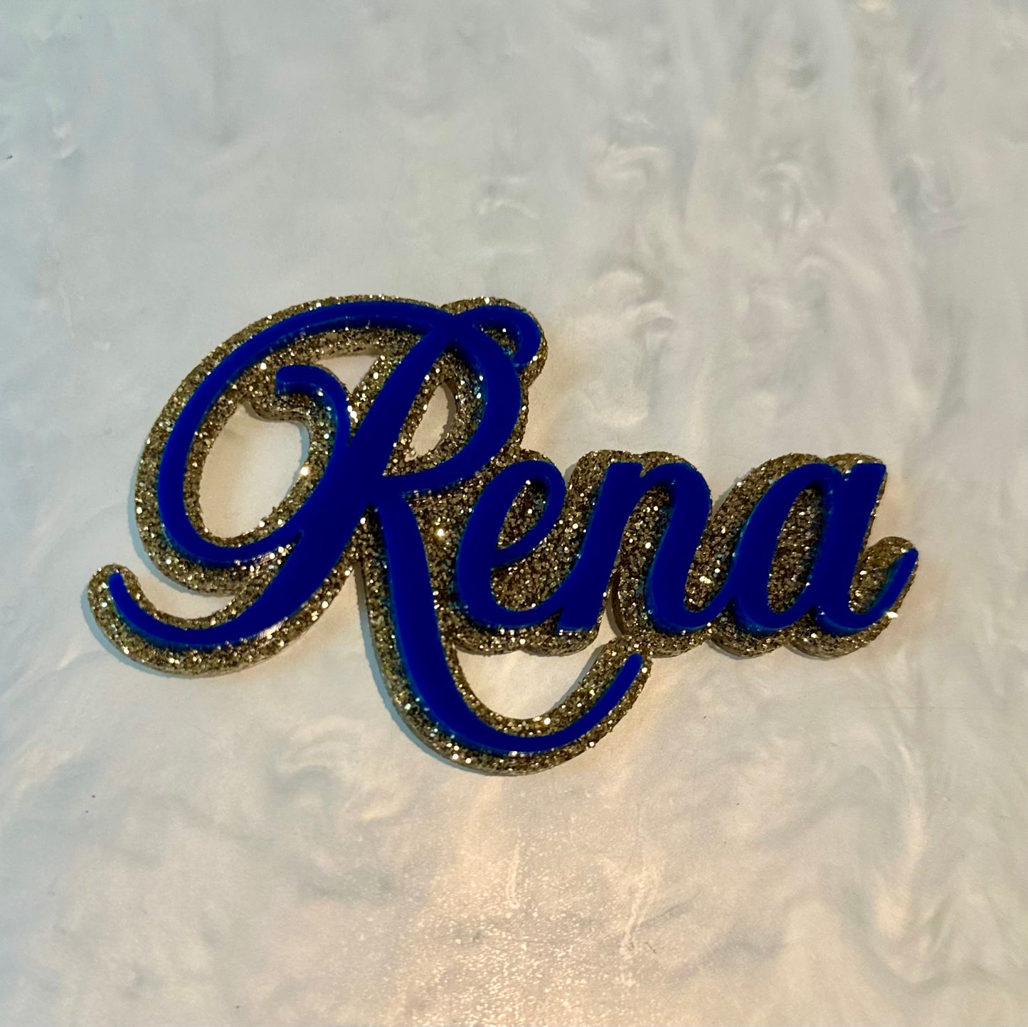 Double Layered Name Cake Charms