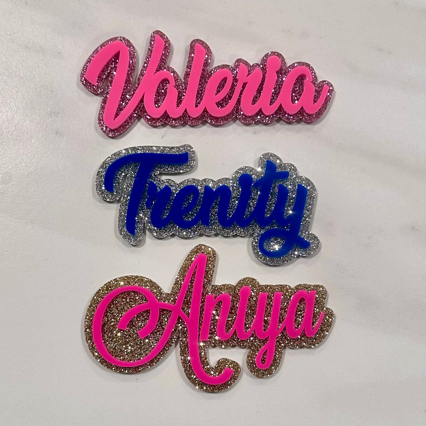 Double Layered Name Cake Charms