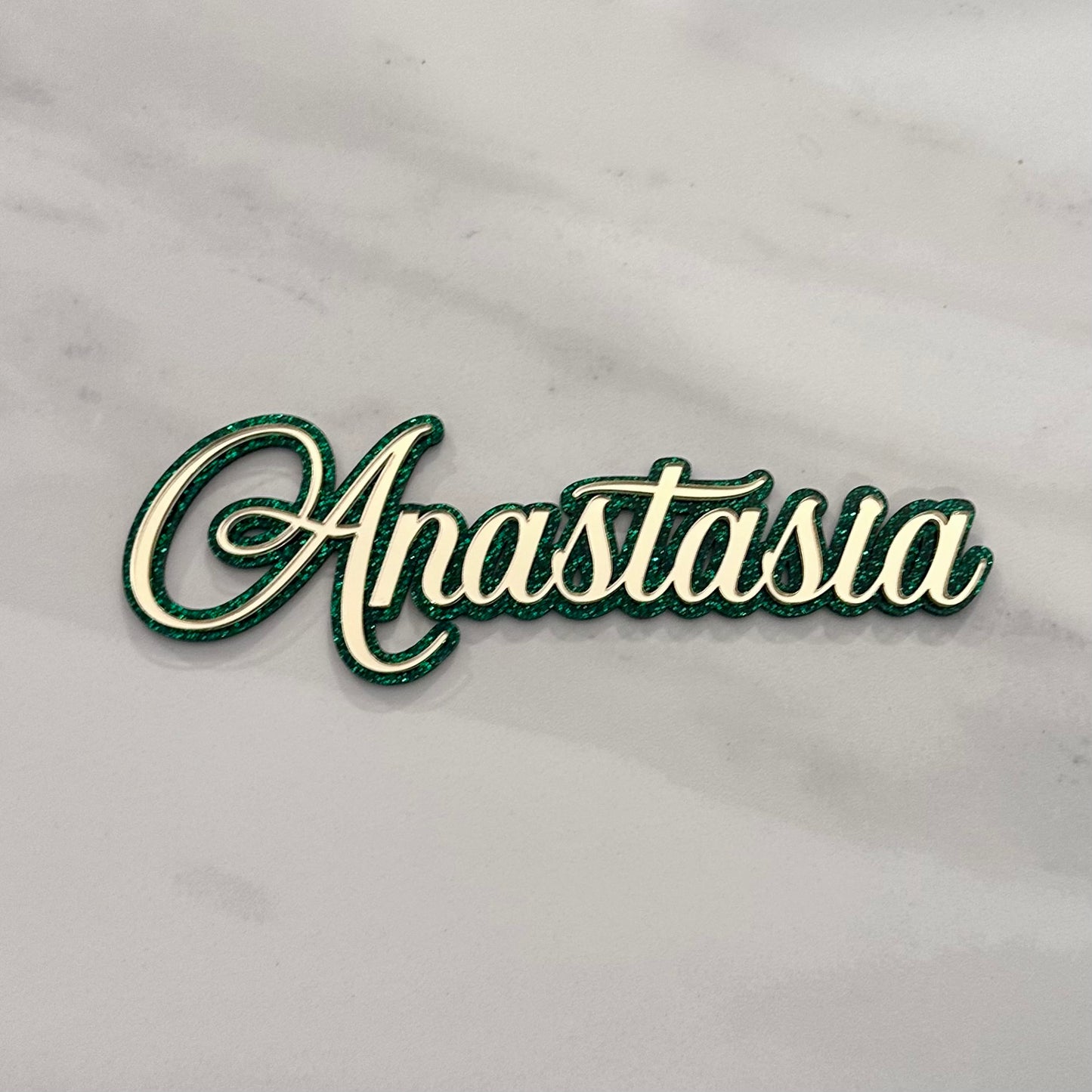 Double Layered Name Cake Charms