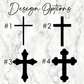 Gold Mirror Cross Cake Charm Set | Acrylic Cross Cupcake Toppers | Baptism Cake Decor | Communion Cake Charms | Christian Party Decorations