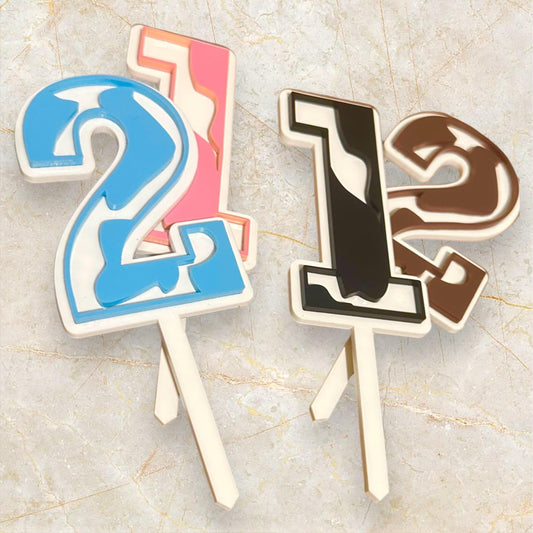 Rodeo Cow Print Cake Toppers