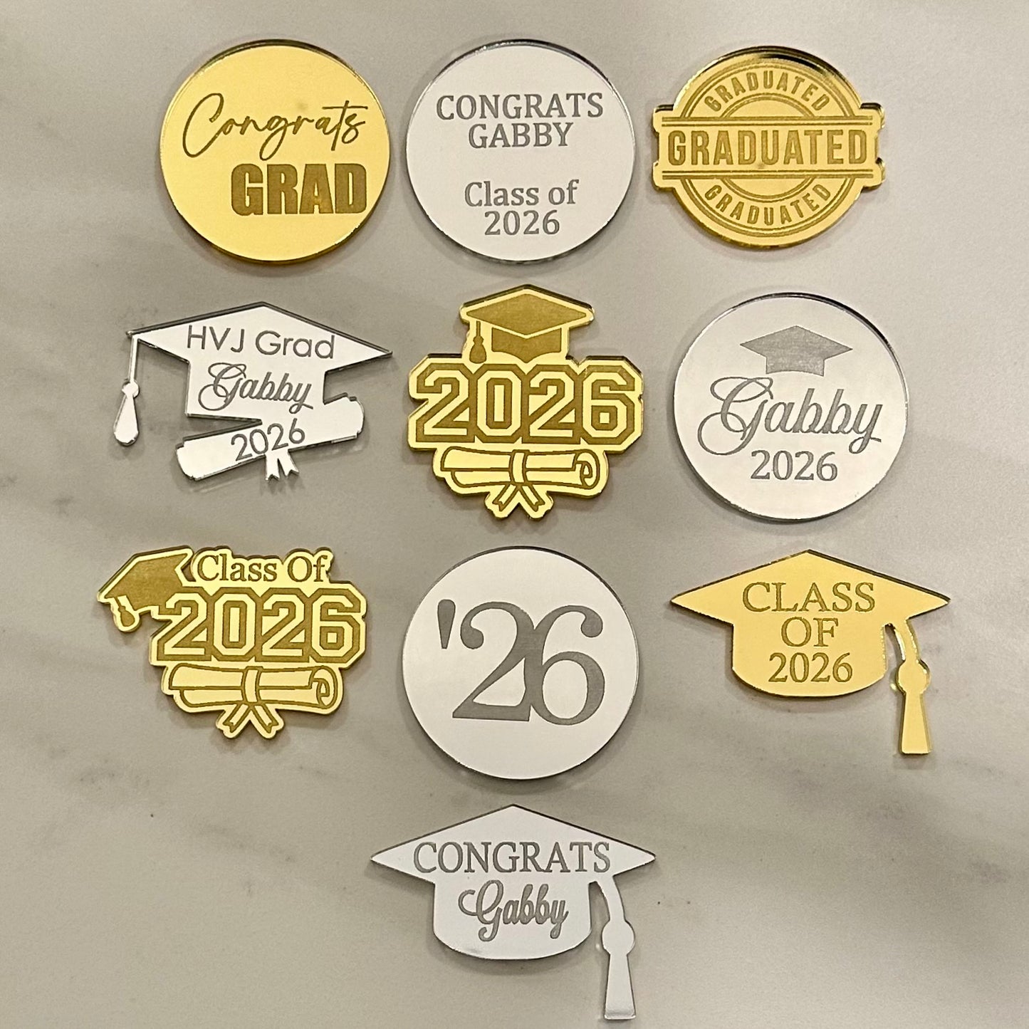 2026 Graduation Cupcake Toppers