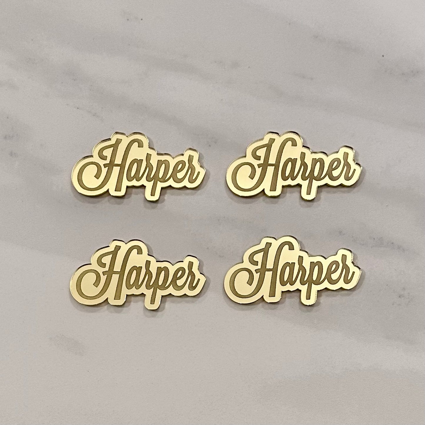 Mirror Engraved Cupcake Toppers