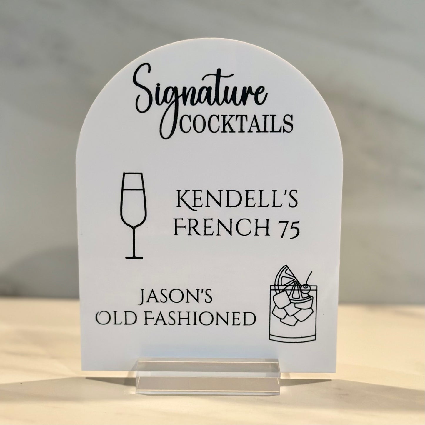 Signature Drink Bar Sign
