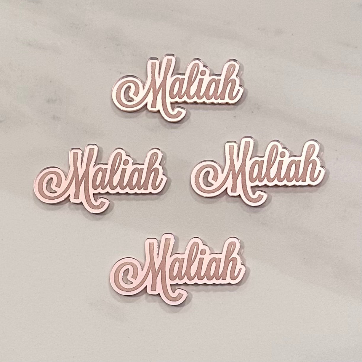 Mirror Engraved Cupcake Toppers
