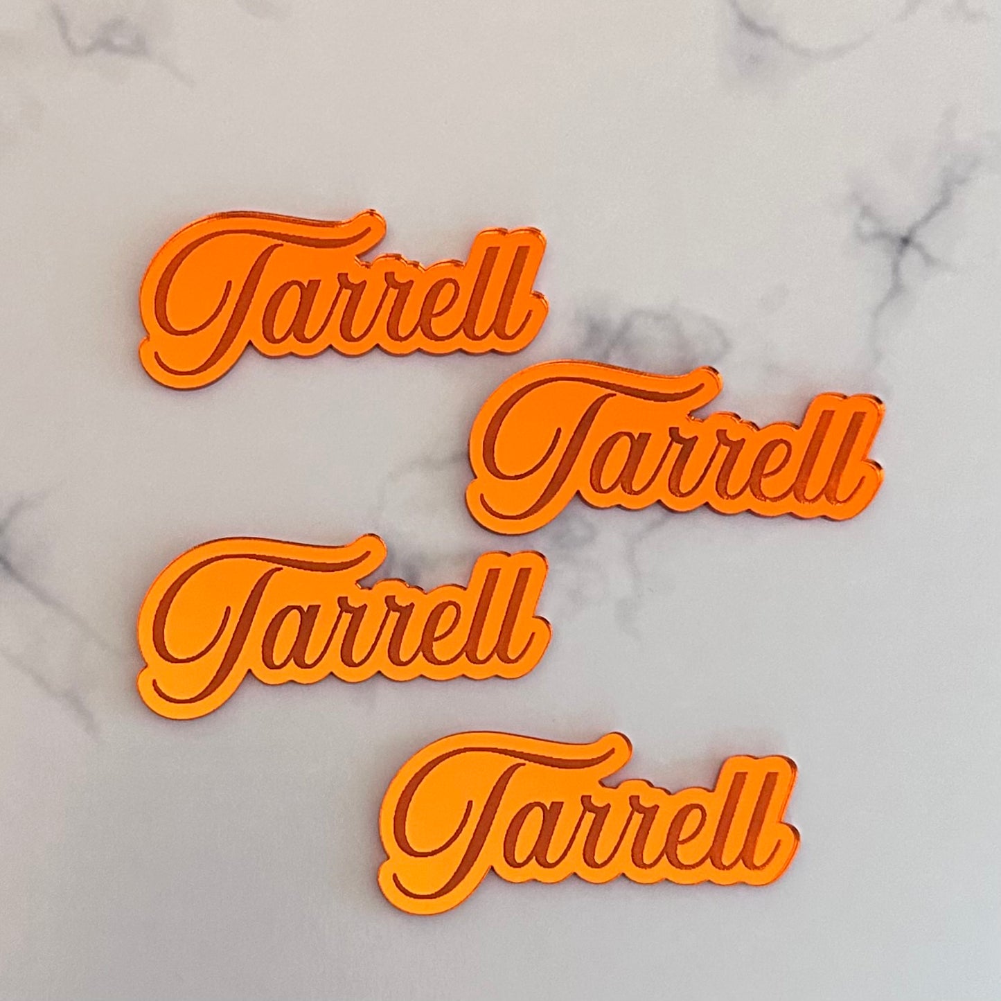 Mirror Engraved Cupcake Toppers