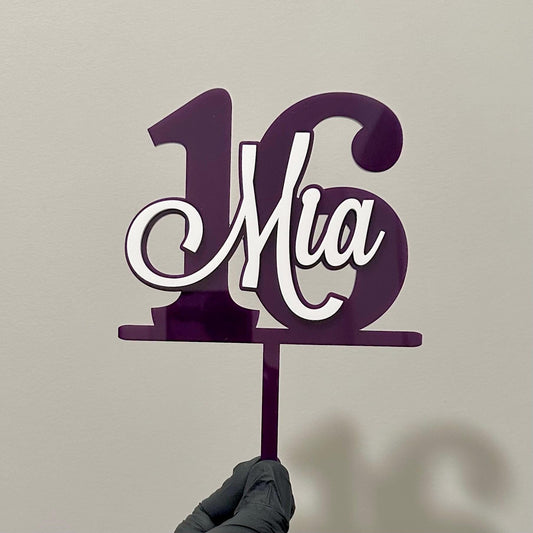 Age & Name Cake Topper