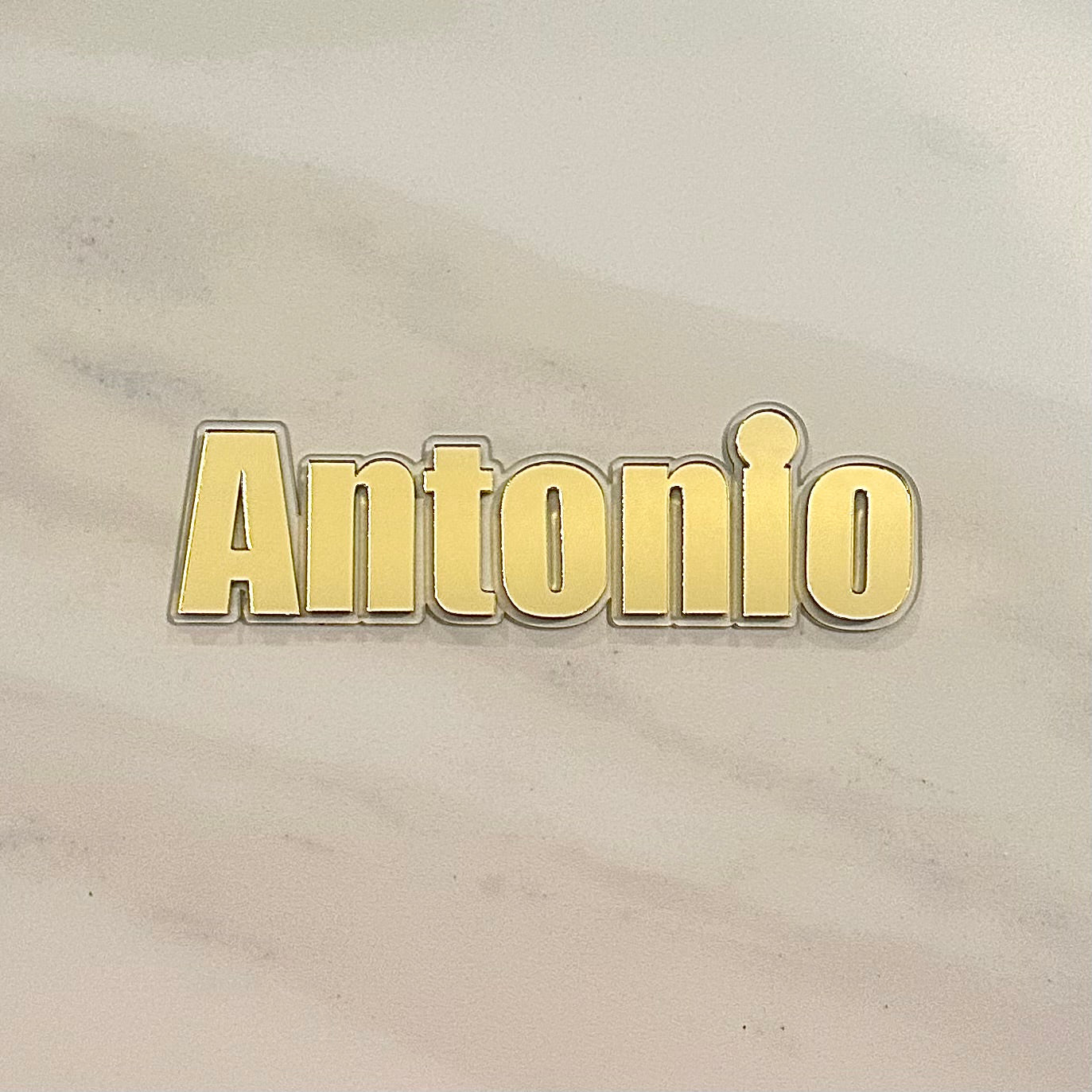 Double Layered Name Cake Charms