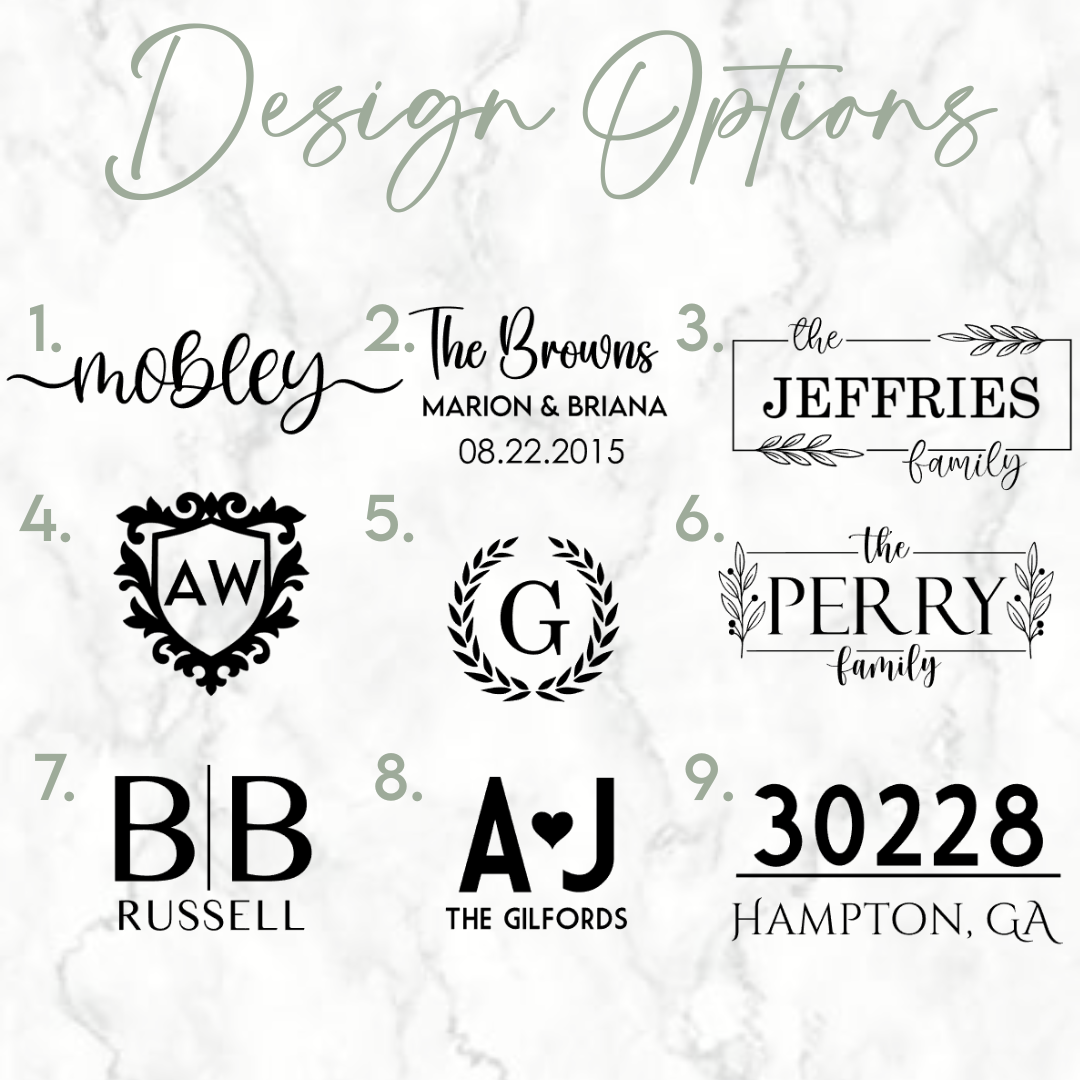 Personalized Marble + Wood Coasters - Hexagon