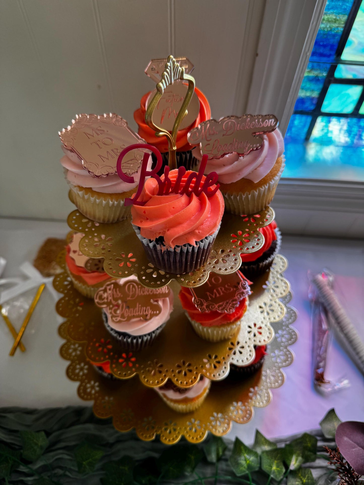 Bridal Shower Cupcake Treat Toppers