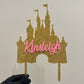 Princess Castle Cake Topper 6”W x 9”H (including sticks)