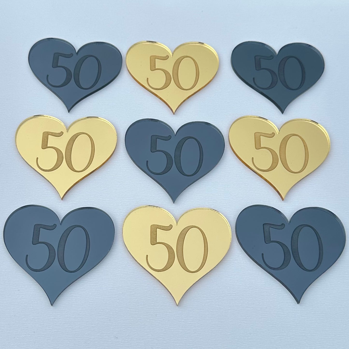 Mirror Engraved Cupcake Toppers