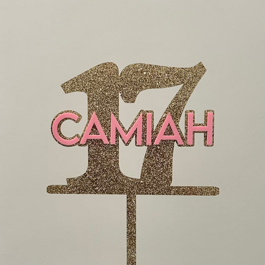 Age & Name Cake Topper