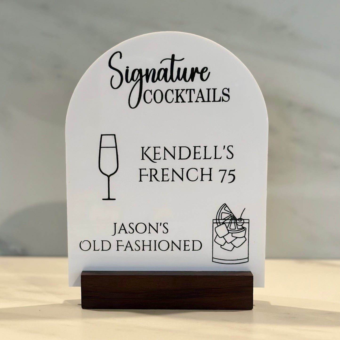 Signature Drink Bar Sign