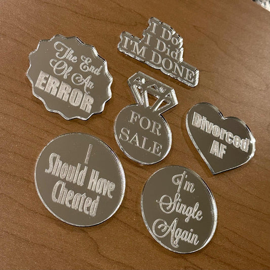 Divorce Party Toppers