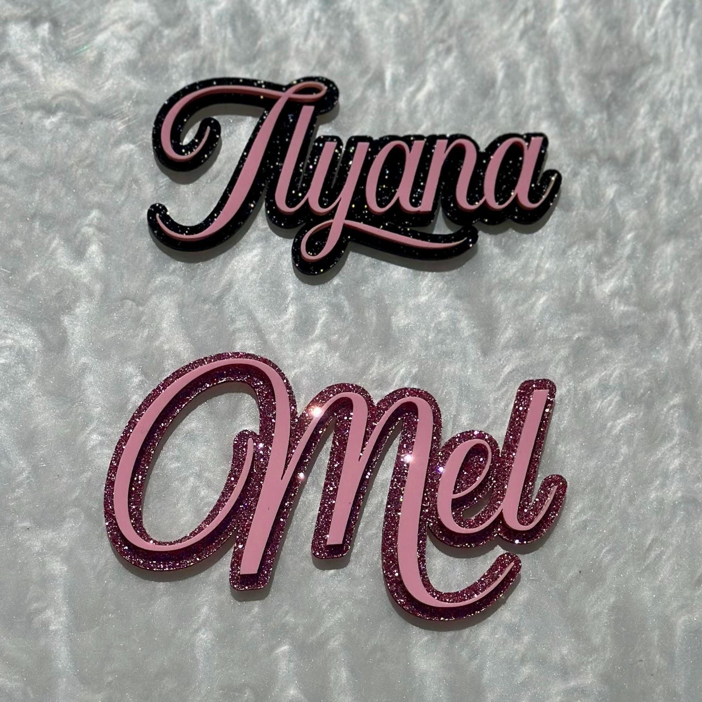 Double Layered Name Cake Charms