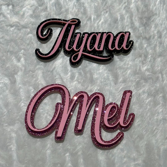 Double Layered Name Cake Charms