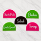 Personalized Acrylic Food Labels | Custom Buffet Food Signs | Wedding Buffet Table Signs | Reusable Food Display Cards | Catering Food Labels