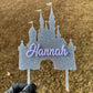 Princess Castle Cake Topper 6”W x 9”H (including sticks)