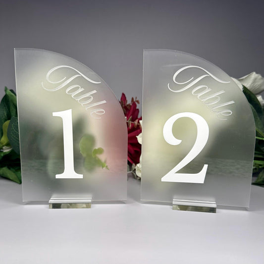 Table Number Signs