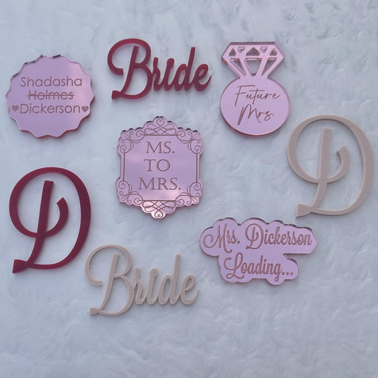 Bridal Shower Cupcake Treat Toppers