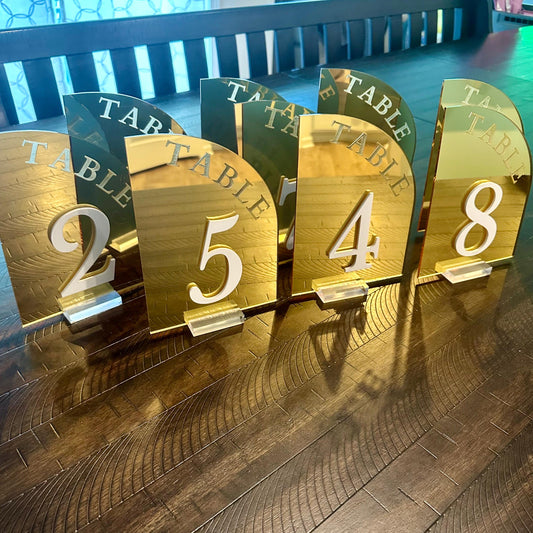 Table Number Signs