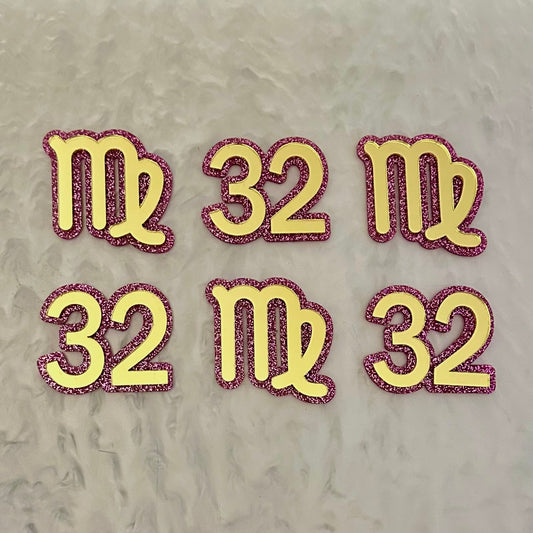 Age Cupcake Toppers (Double Layered)