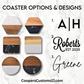 Personalized Marble + Wood Coasters