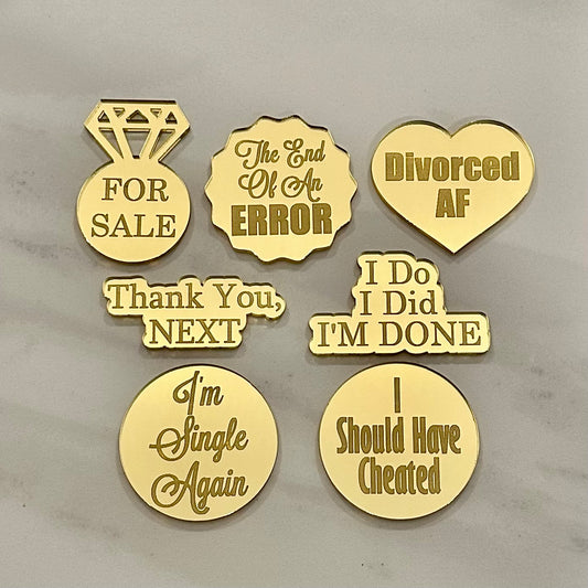 Divorce Party Toppers